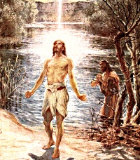 Jesus having been baptised by John