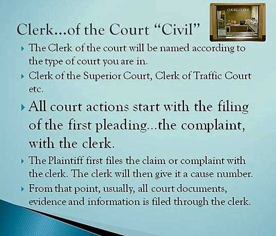 clerk of the court